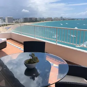 Apartment Spectacular Beach Front Ph, 2 Level-3bd-2.5 Bath, San Juan